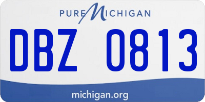 MI license plate DBZ0813