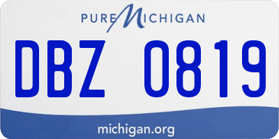 MI license plate DBZ0819