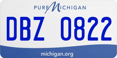 MI license plate DBZ0822