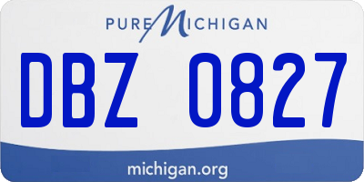 MI license plate DBZ0827