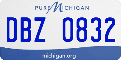 MI license plate DBZ0832