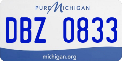 MI license plate DBZ0833