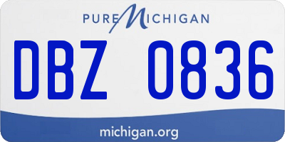 MI license plate DBZ0836
