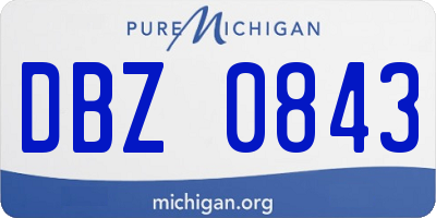 MI license plate DBZ0843
