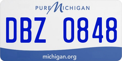 MI license plate DBZ0848