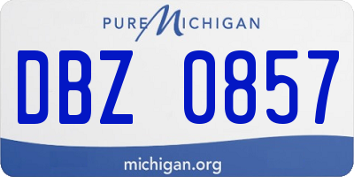 MI license plate DBZ0857