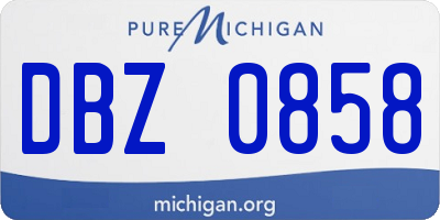 MI license plate DBZ0858