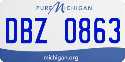 MI license plate DBZ0863