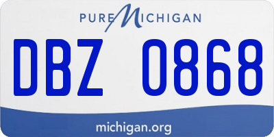MI license plate DBZ0868