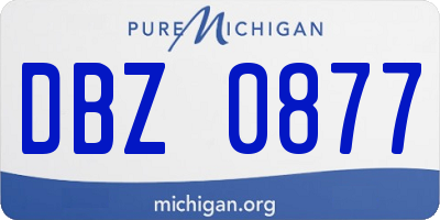 MI license plate DBZ0877