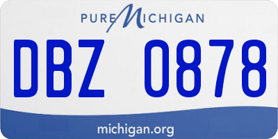 MI license plate DBZ0878