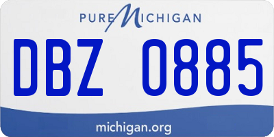 MI license plate DBZ0885