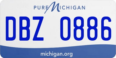 MI license plate DBZ0886