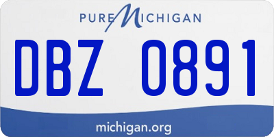 MI license plate DBZ0891