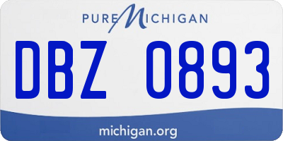 MI license plate DBZ0893