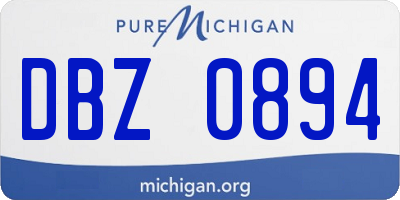 MI license plate DBZ0894