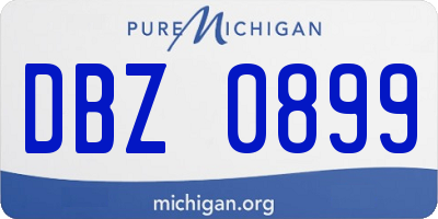 MI license plate DBZ0899