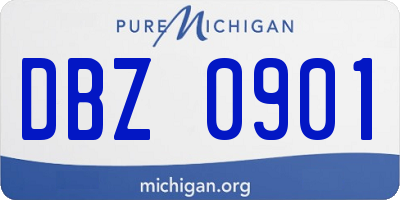 MI license plate DBZ0901