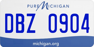 MI license plate DBZ0904