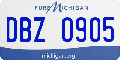 MI license plate DBZ0905