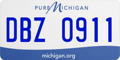 MI license plate DBZ0911
