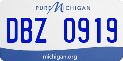 MI license plate DBZ0919