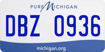 MI license plate DBZ0936