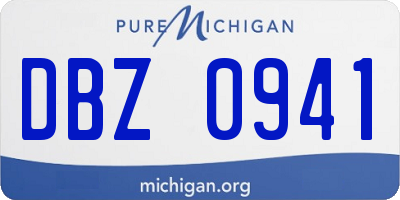 MI license plate DBZ0941