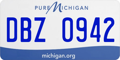MI license plate DBZ0942