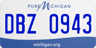 MI license plate DBZ0943