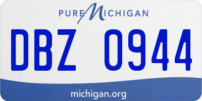 MI license plate DBZ0944