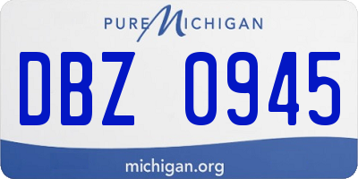 MI license plate DBZ0945