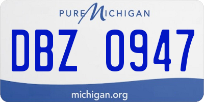 MI license plate DBZ0947