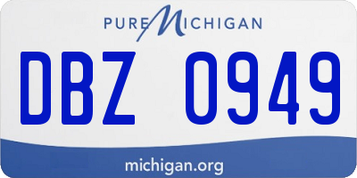 MI license plate DBZ0949