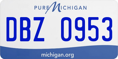 MI license plate DBZ0953