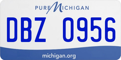 MI license plate DBZ0956