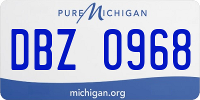 MI license plate DBZ0968