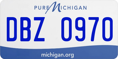 MI license plate DBZ0970
