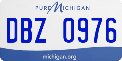 MI license plate DBZ0976