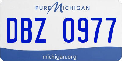 MI license plate DBZ0977