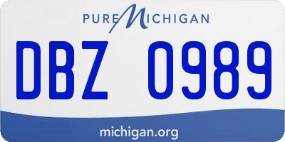 MI license plate DBZ0989