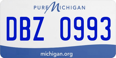 MI license plate DBZ0993
