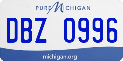 MI license plate DBZ0996