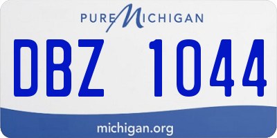 MI license plate DBZ1044