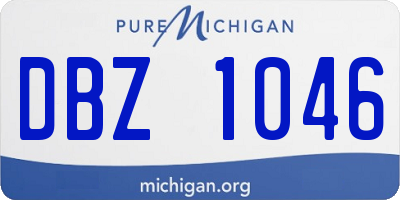 MI license plate DBZ1046