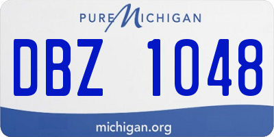 MI license plate DBZ1048