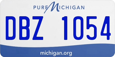 MI license plate DBZ1054