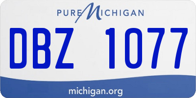 MI license plate DBZ1077