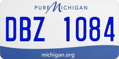 MI license plate DBZ1084