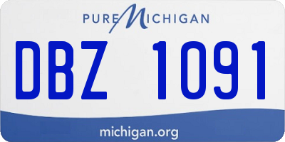 MI license plate DBZ1091